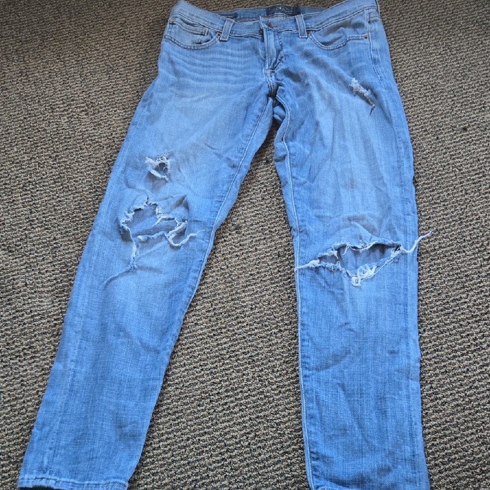 Lucky Brand Sienna Slim Boyfriend Distressed Blue Denim Skinny Jeans💫